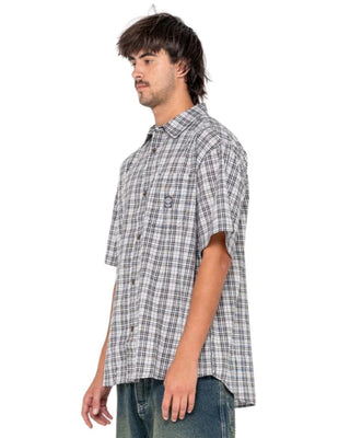 Rusty Worldwide Curved Hem Short Sleeve Shirt - White 2