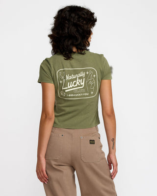 RVCA Women's 411 Short Sleeve T-Shirt - Cypress Green