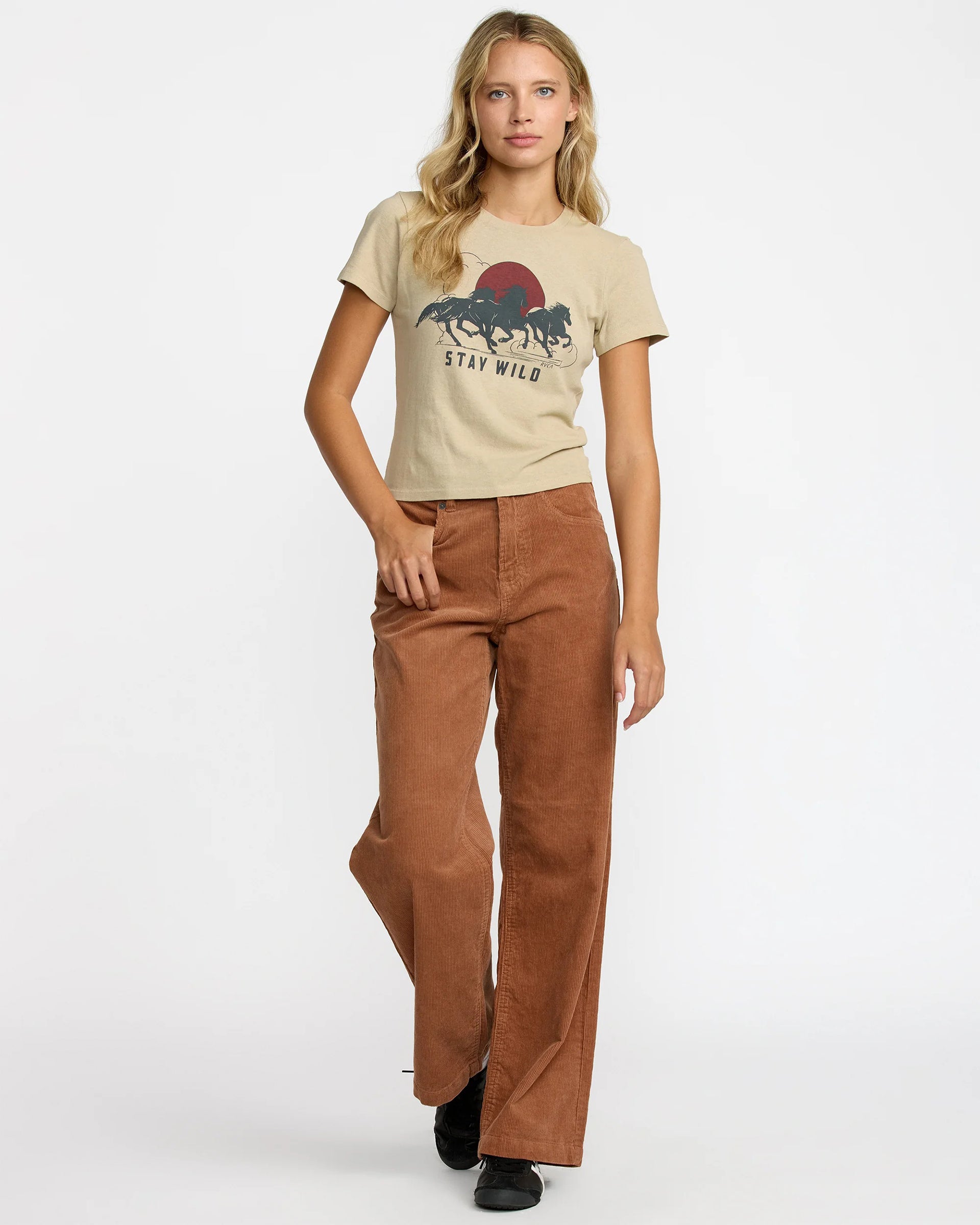 RVCA Women's 411 Short Sleeve T-Shirt - Eucalyptus