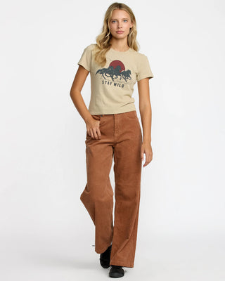 RVCA Women's 411 Short Sleeve T-Shirt - Eucalyptus