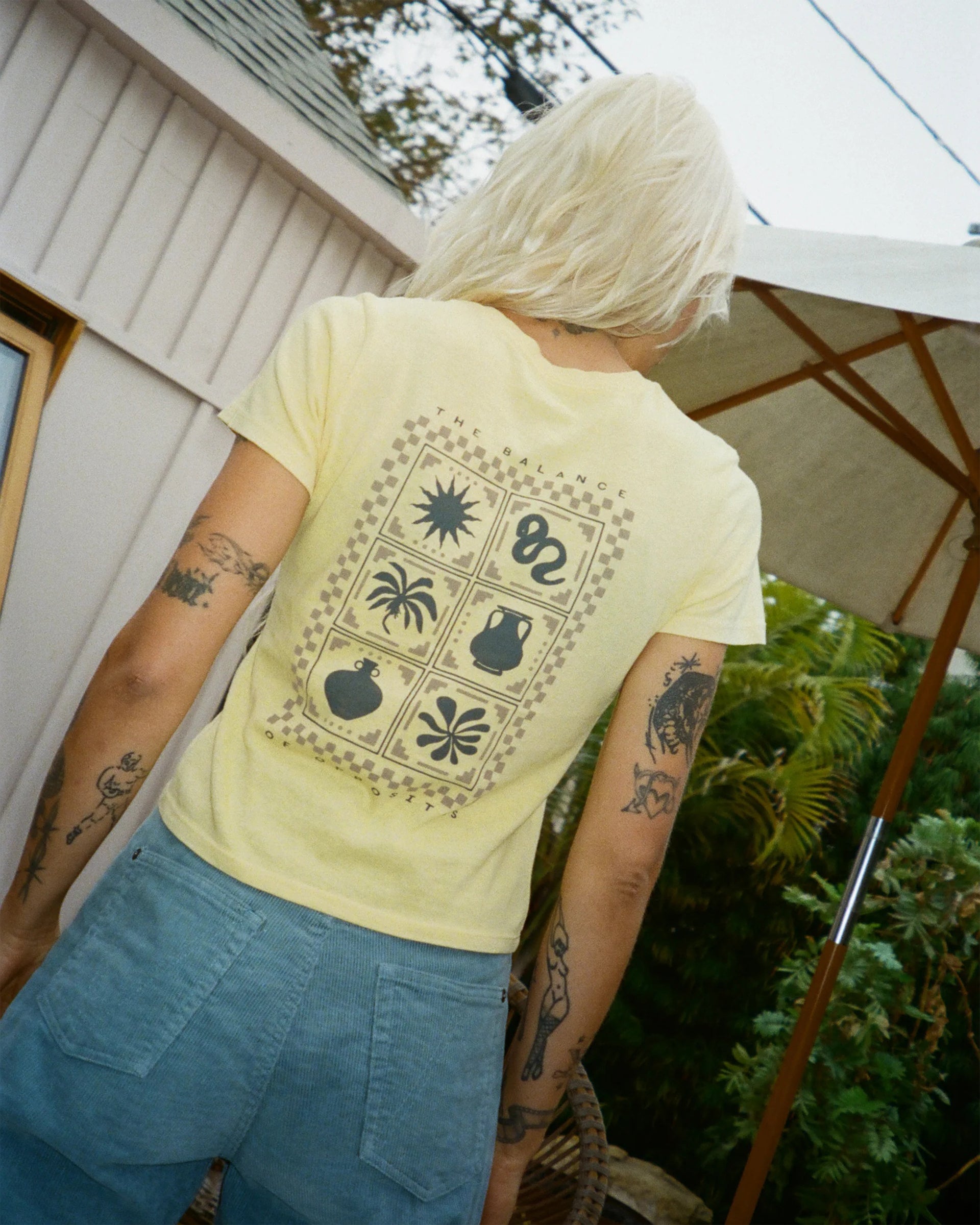 RVCA Women's 411 Short Sleeve T-Shirt - Pale Yellow