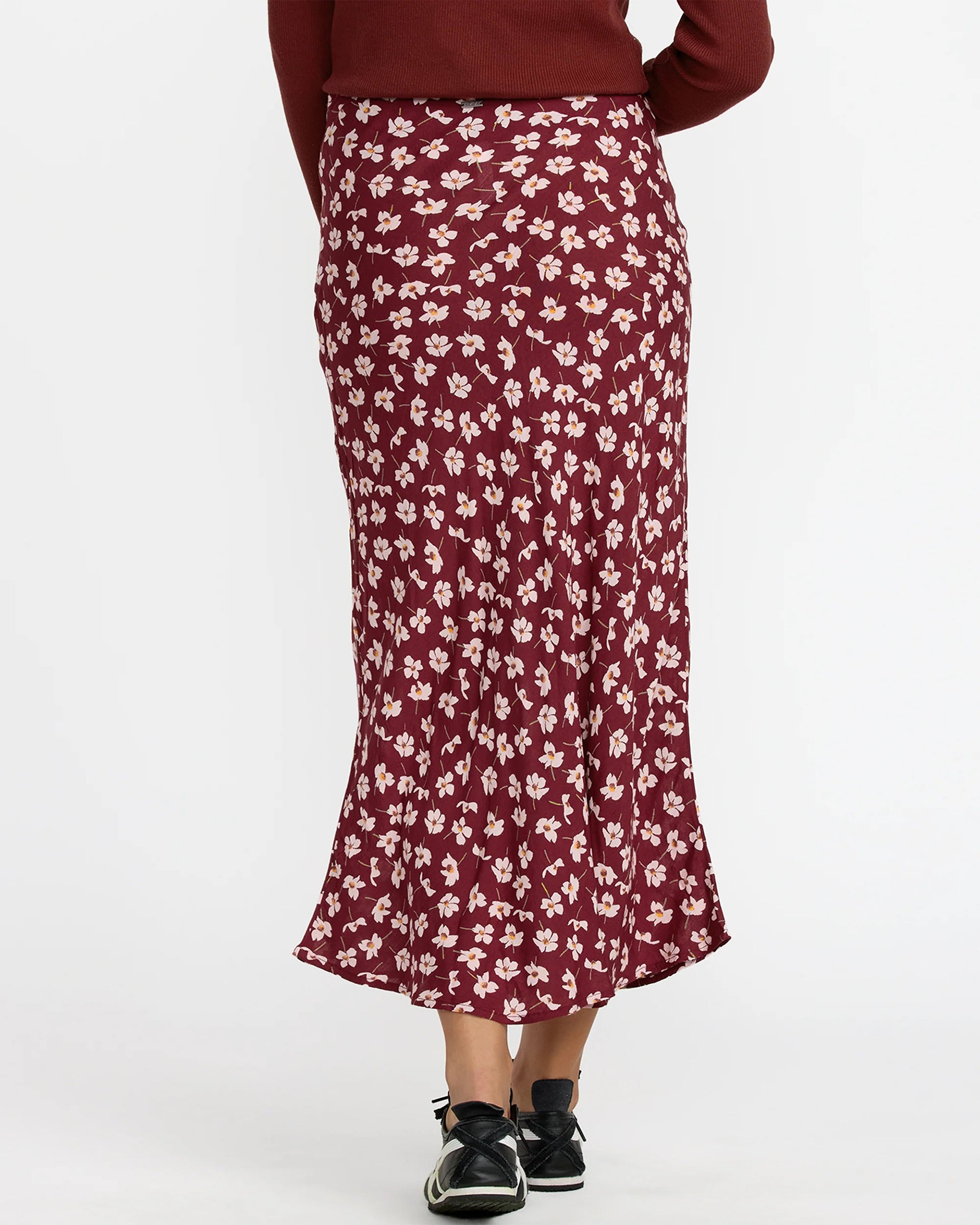 Annika Midi Skirt - Cranberry
