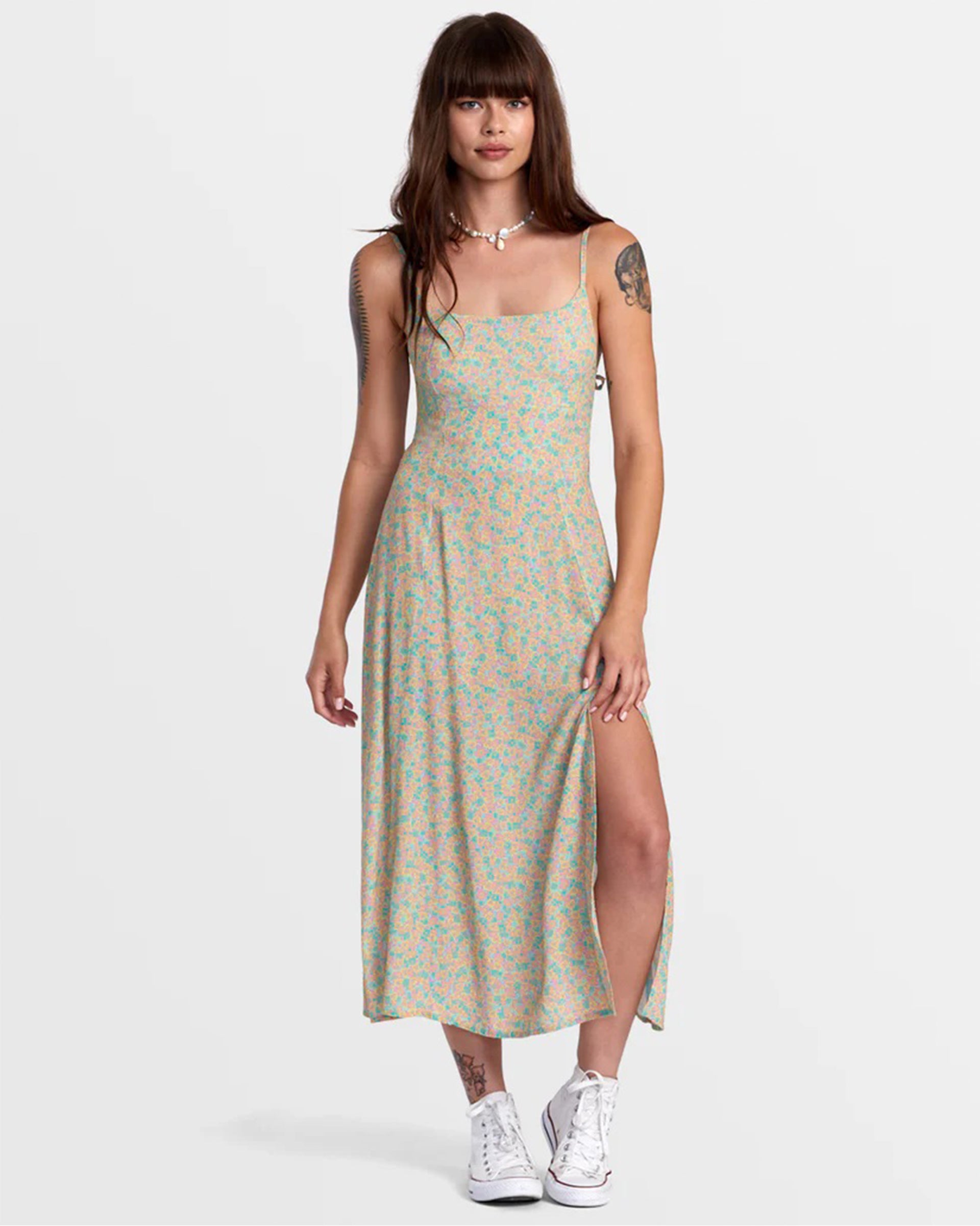 RVCA Women's Anya Midi Split Dress