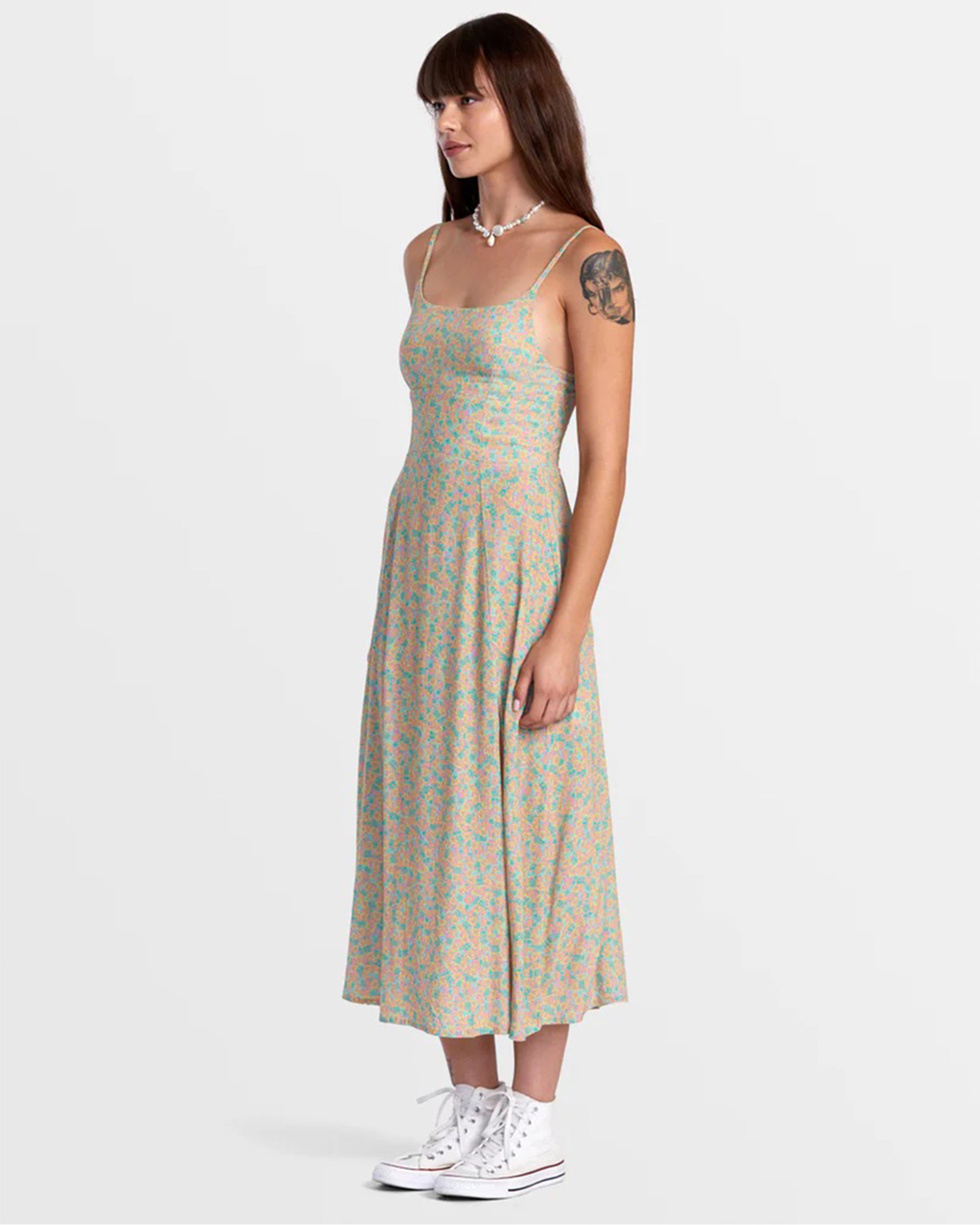 RVCA Women's Anya Midi Split Dress