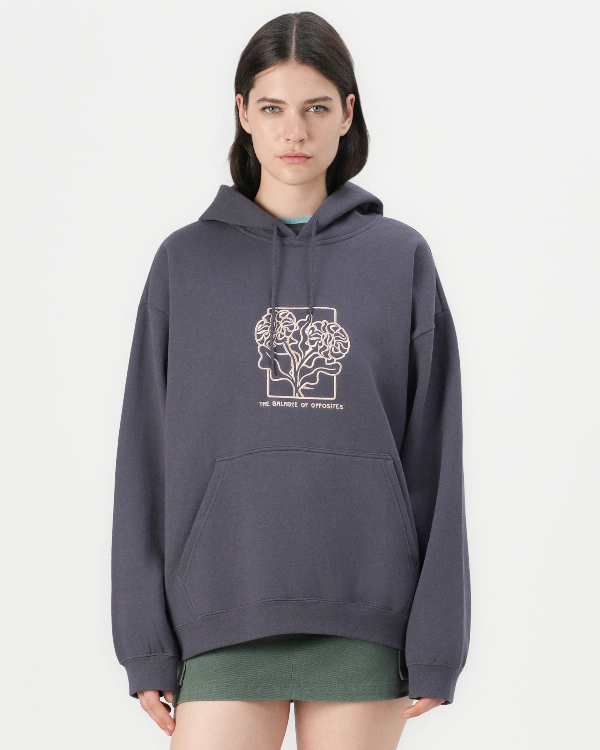 RVCA Women's Baggie Boyfriend Pullover Hoodie - Gravel