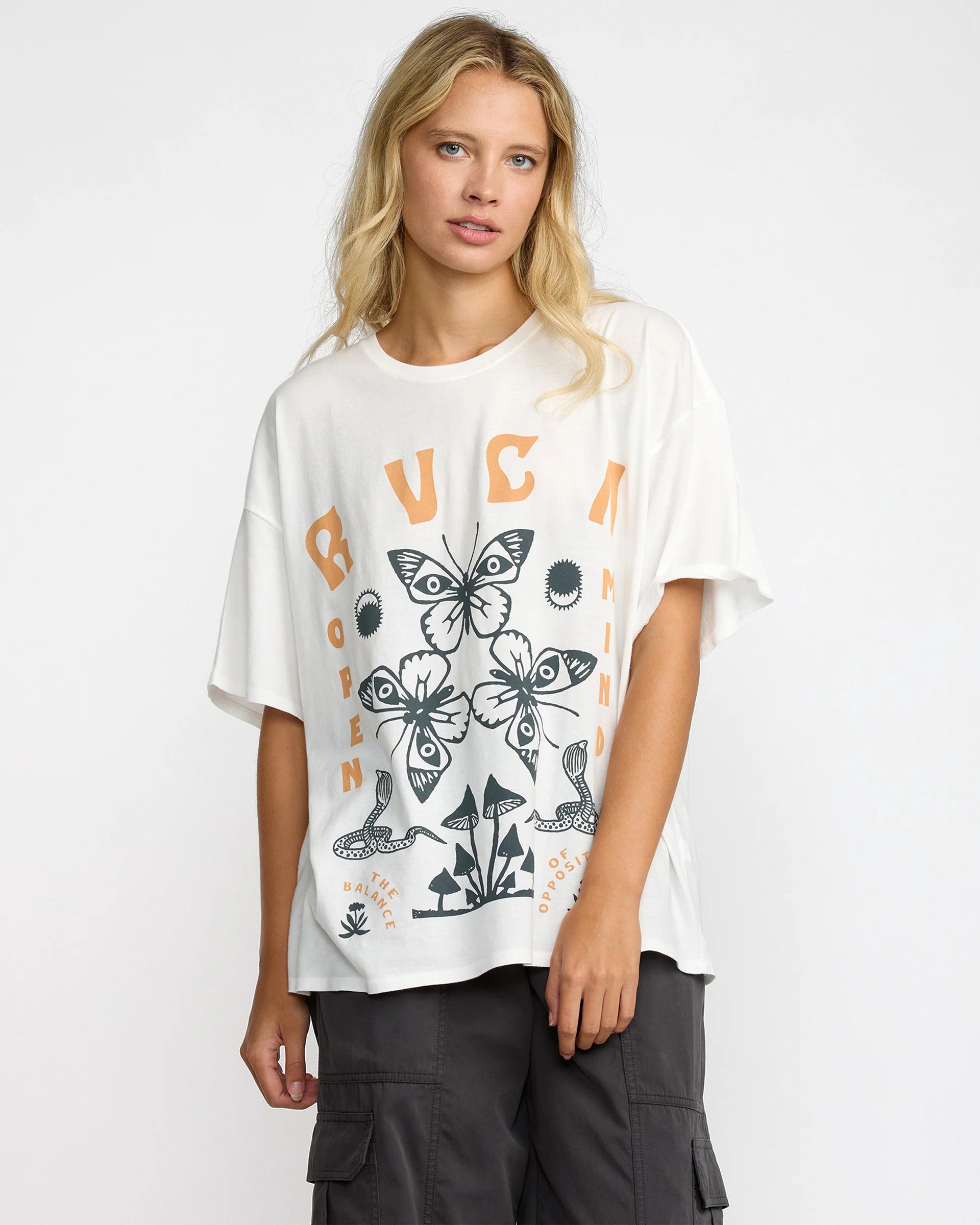 RVCA Women's Baggie Tee II - Vintage White