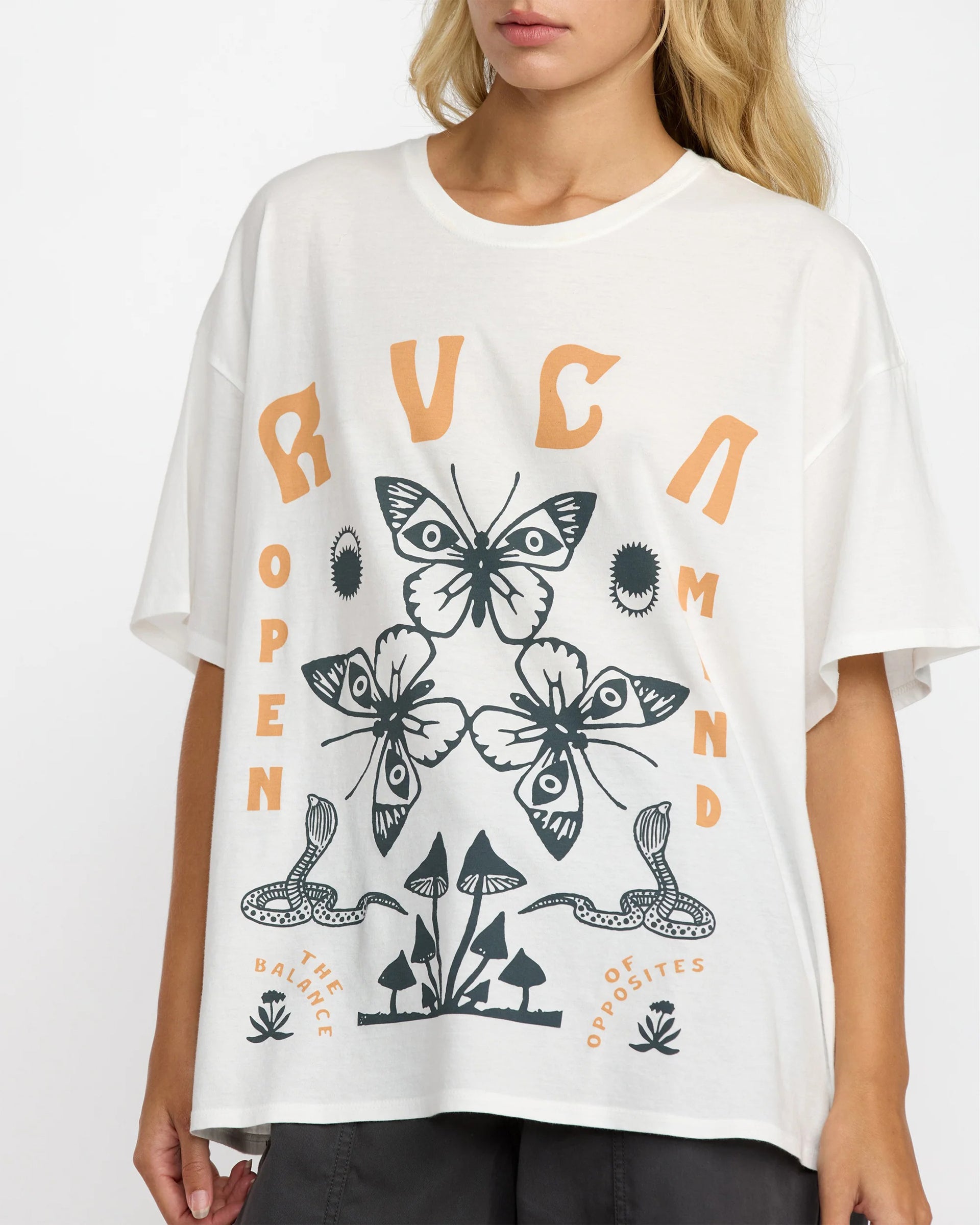RVCA Women's Baggie Tee II - Vintage White
