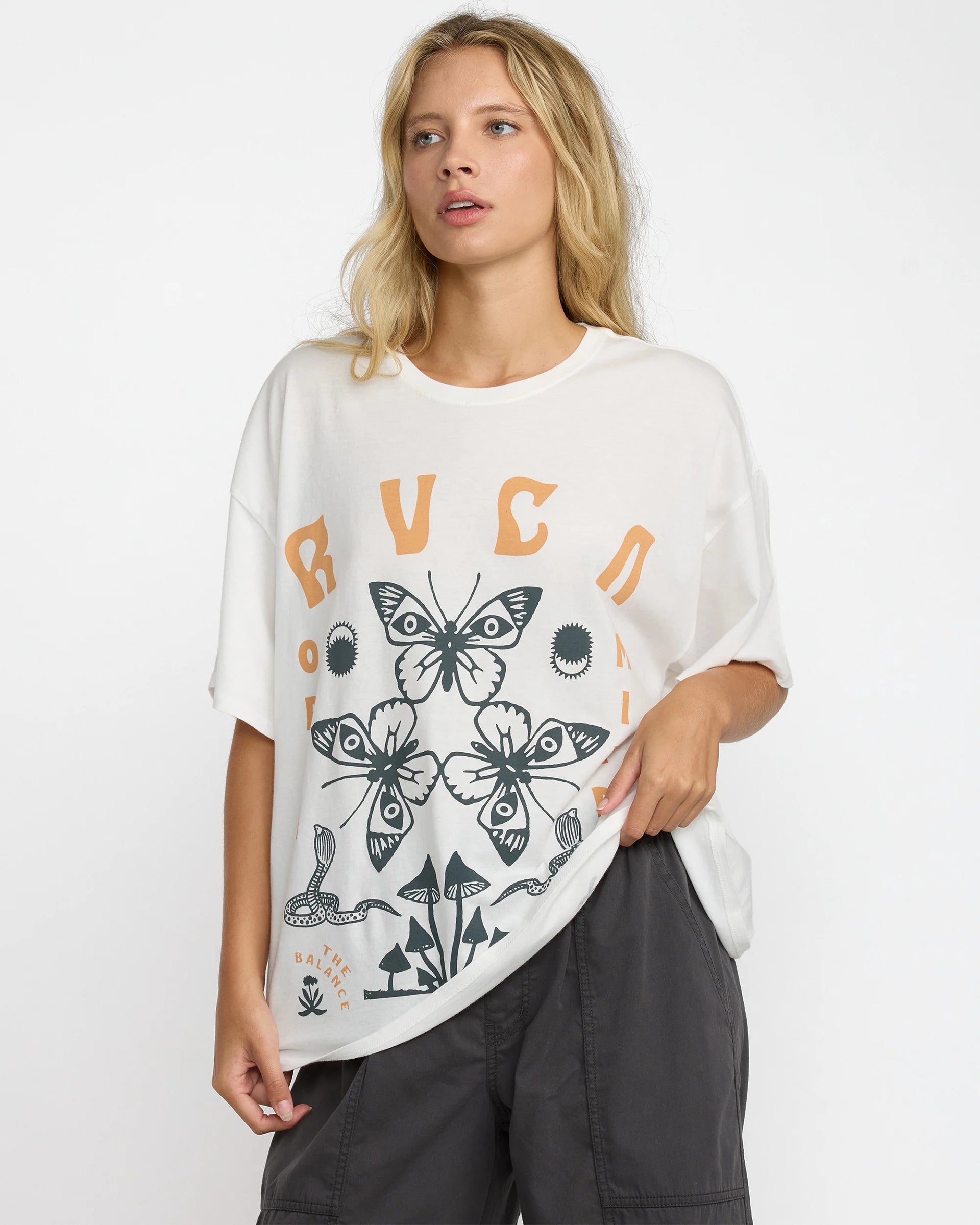 RVCA Women's Baggie Tee II - Vintage White