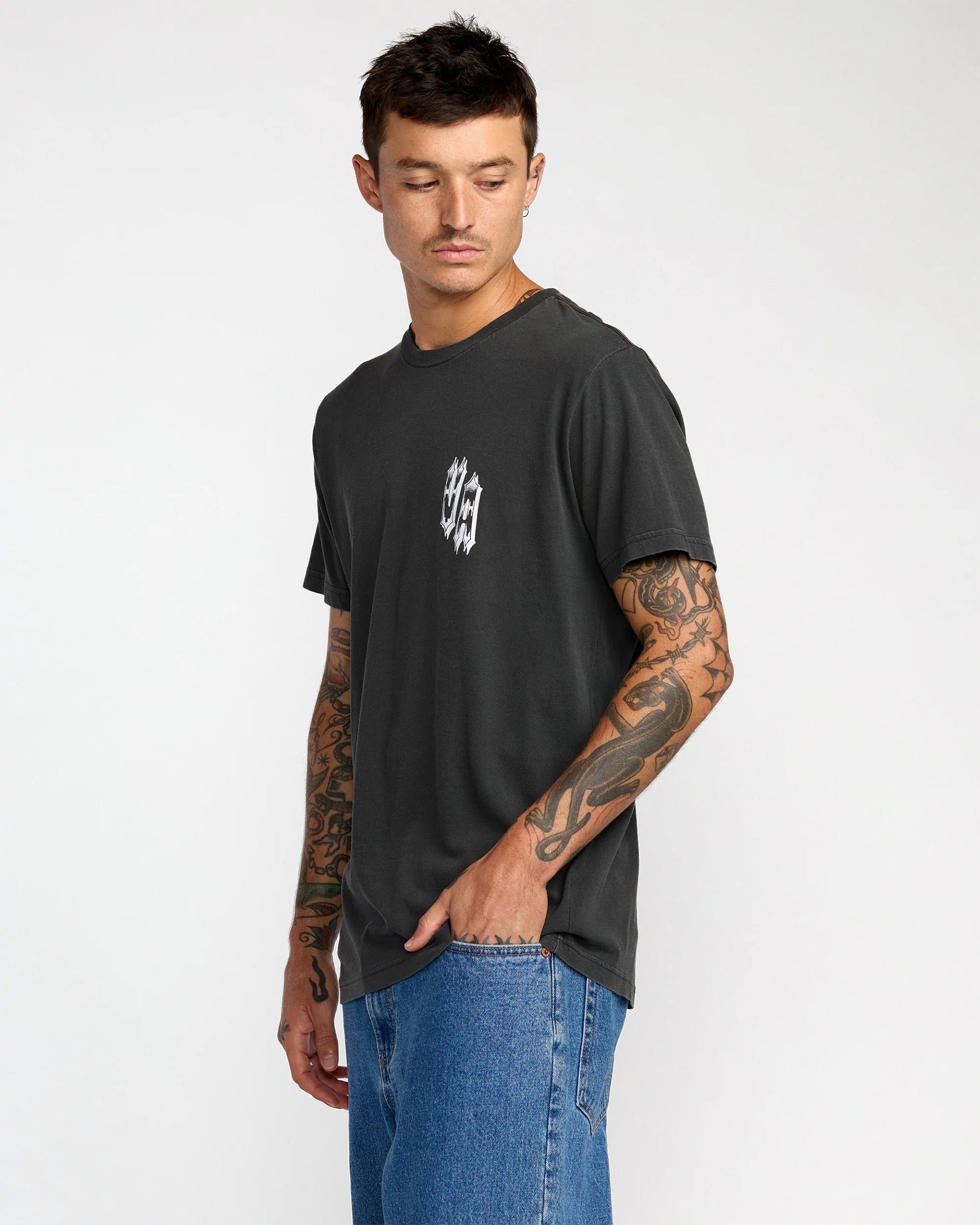 RVCA Benj All Seeing Short Sleeve T-Shirt - Pirate Black