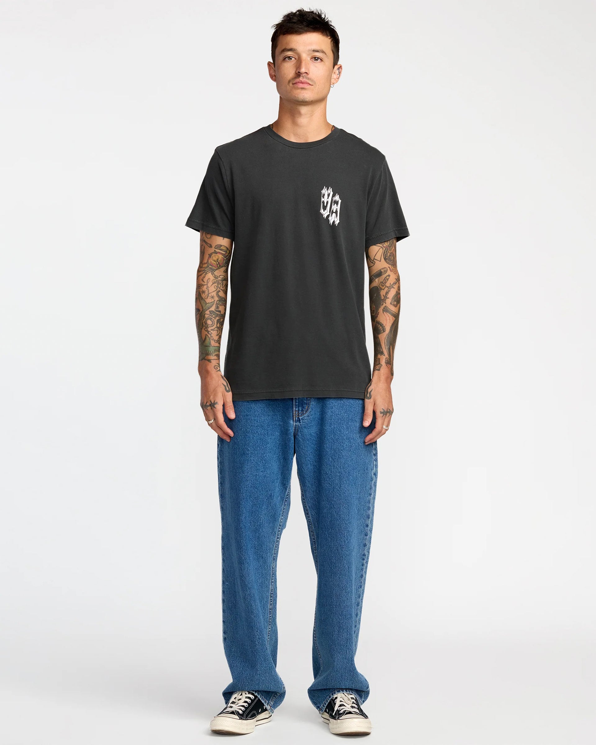 RVCA Benj All Seeing Short Sleeve T-Shirt - Pirate Black