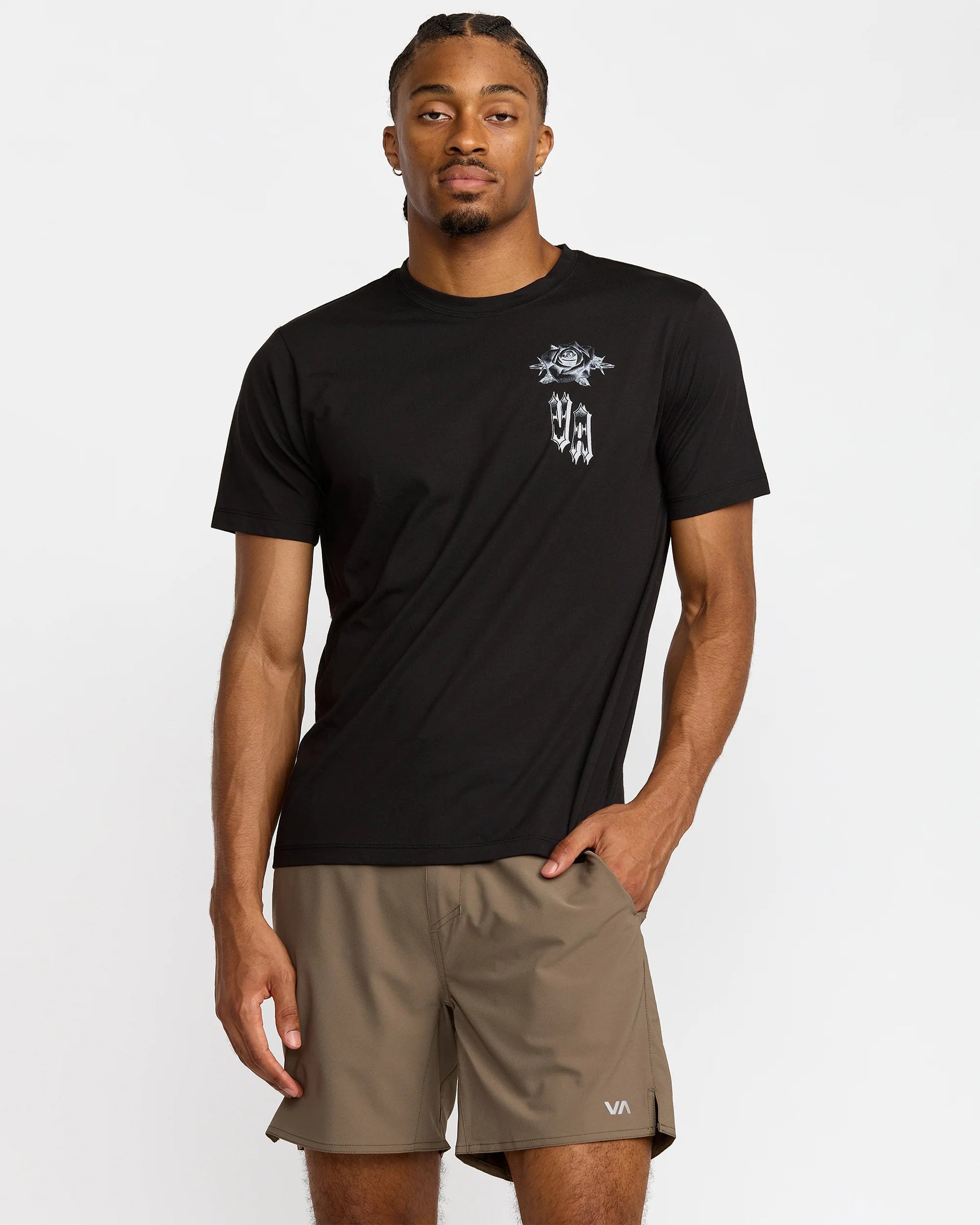 RVCA Benj Tiger Eyes Short Sleeve T-Shirt - Black