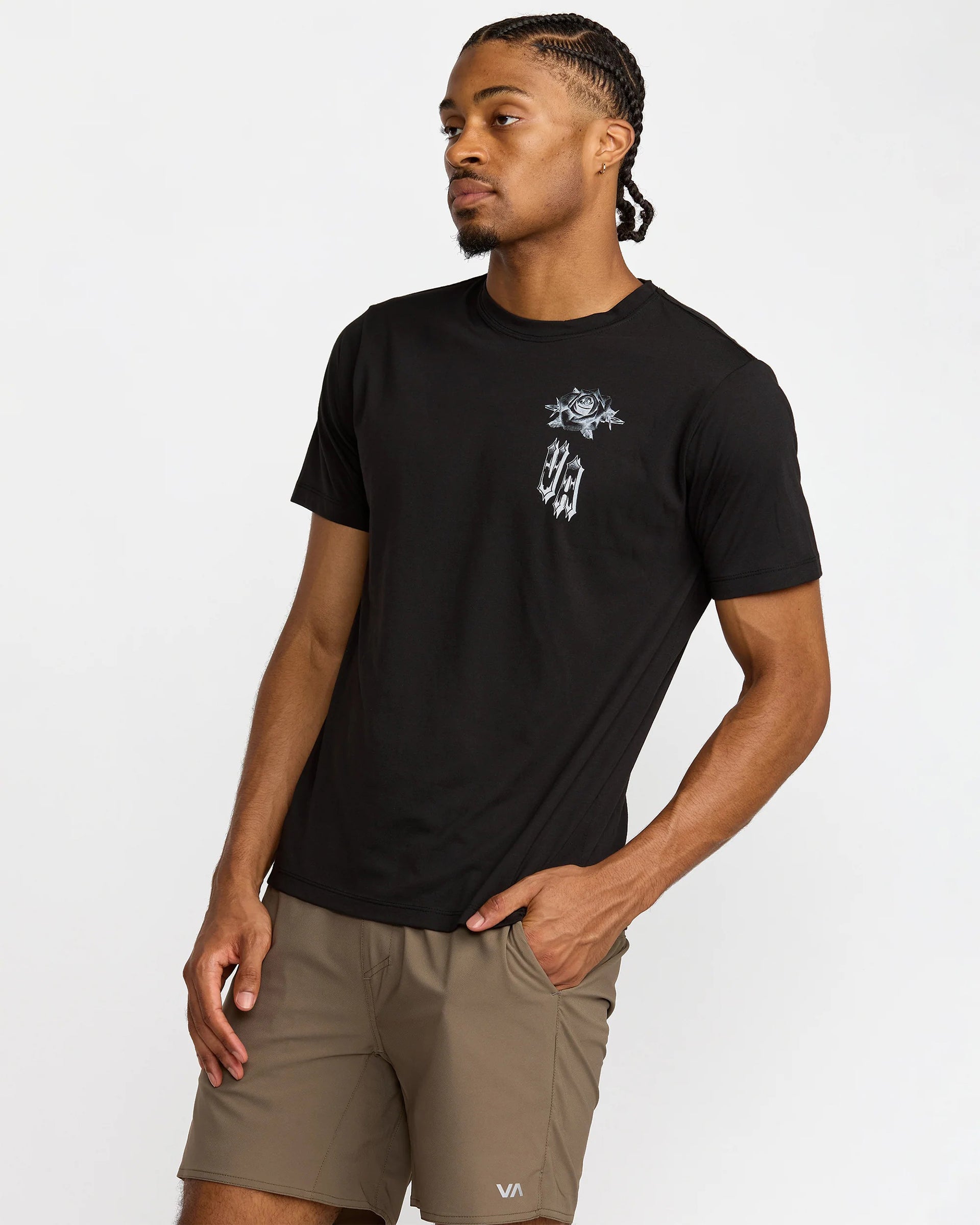 RVCA Benj Tiger Eyes Short Sleeve T-Shirt - Black