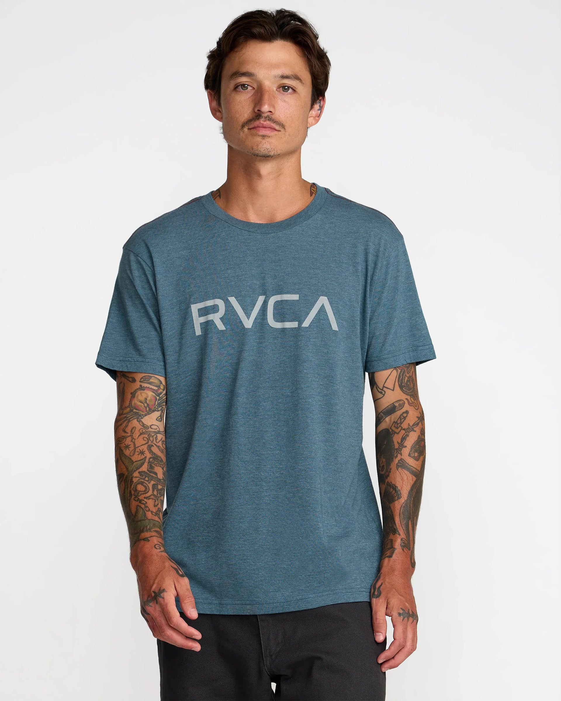 RVCA Big RVCA Short Sleeve T-Shirt - Duck Blue