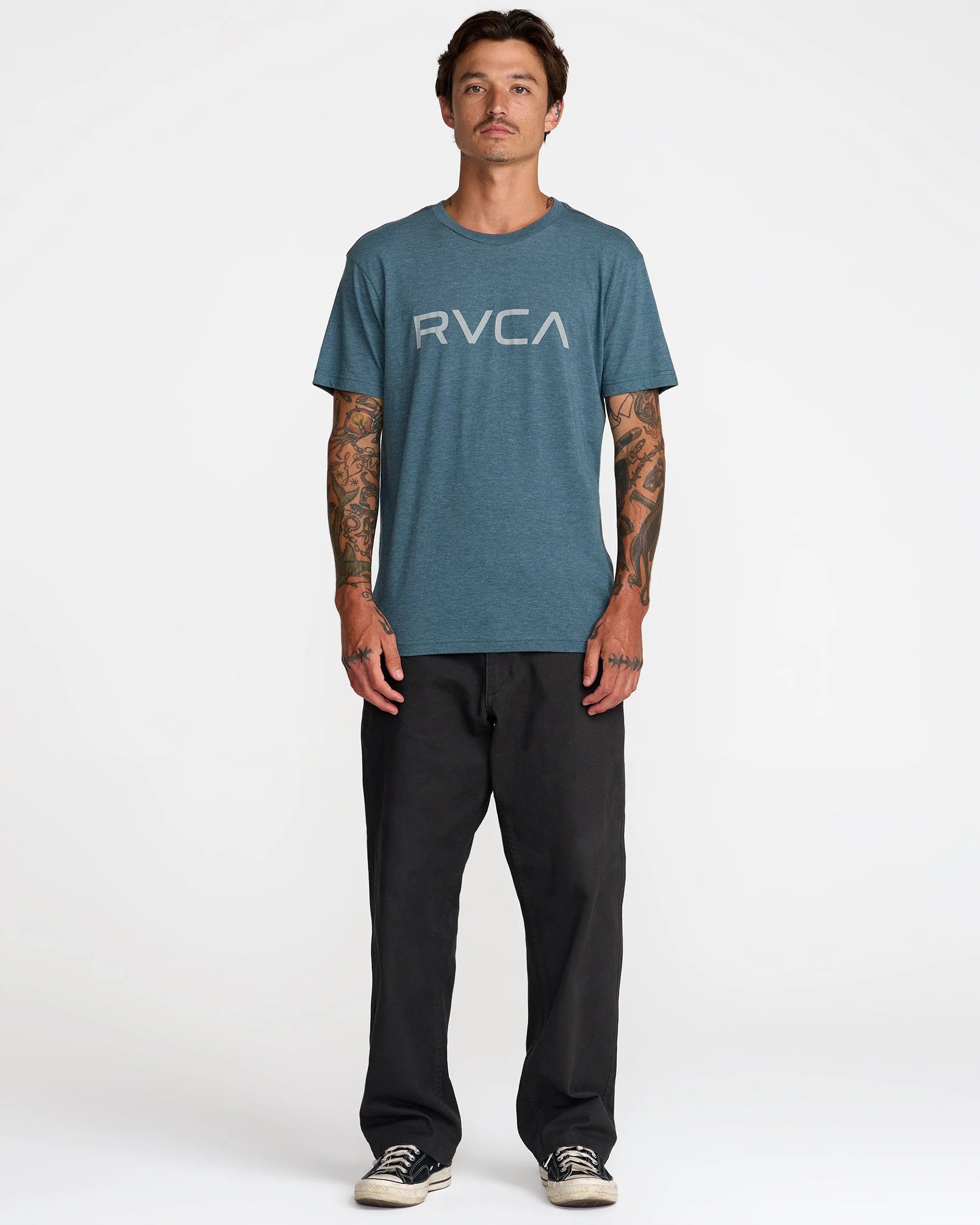 RVCA Big RVCA Short Sleeve T-Shirt - Duck Blue