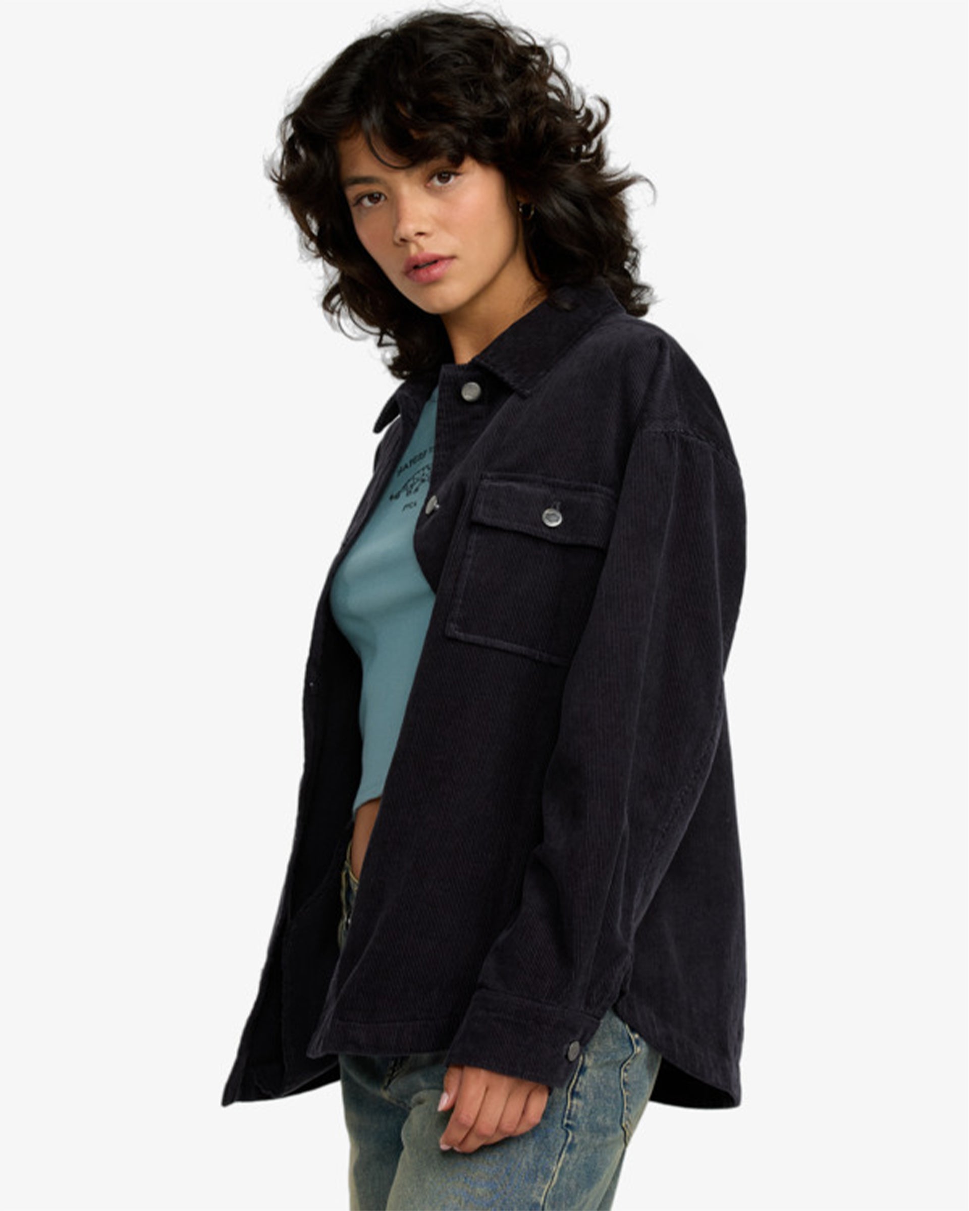 RVCA Women's Birdie Corduroy Jacket - Gravel