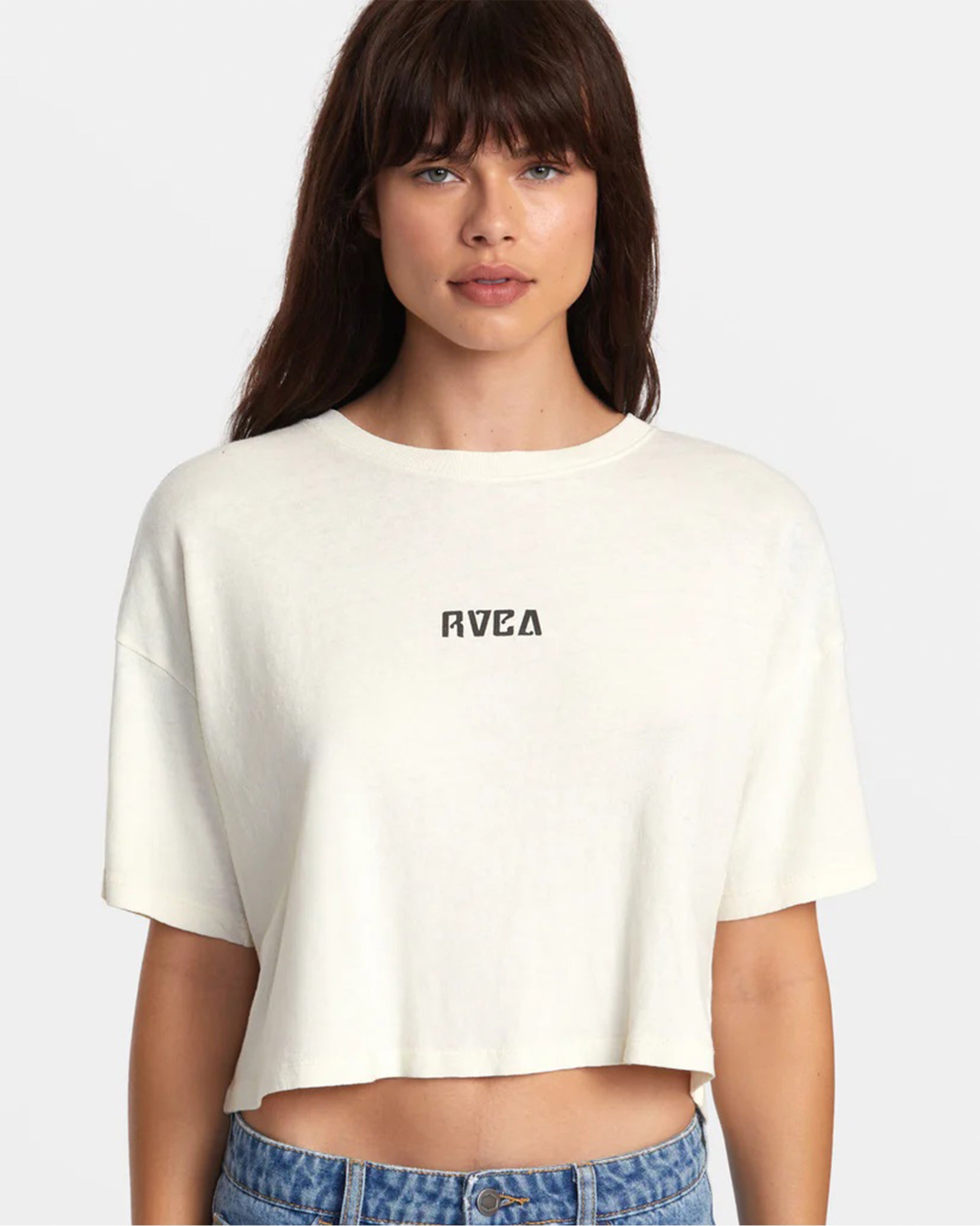 RVCA Women's Boyfriend Crop Tee 2