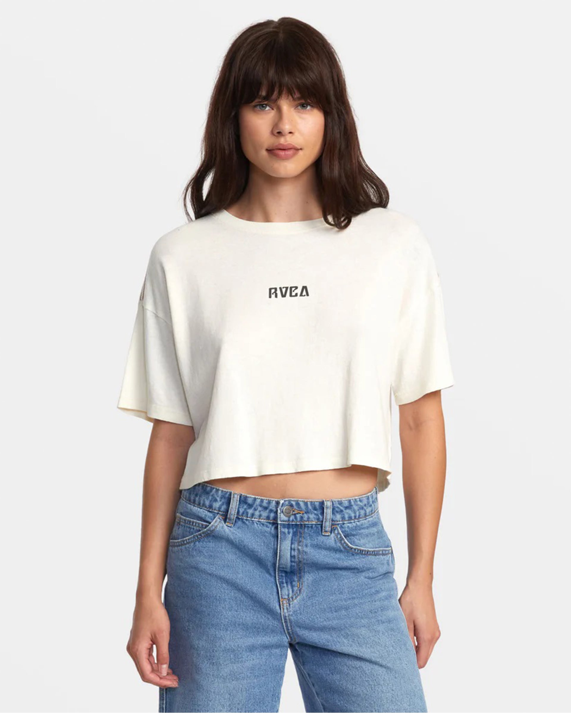 RVCA Women's Boyfriend Crop Tee 2