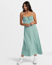 RVCA Women's Cafe Midi Dress - Green Haze