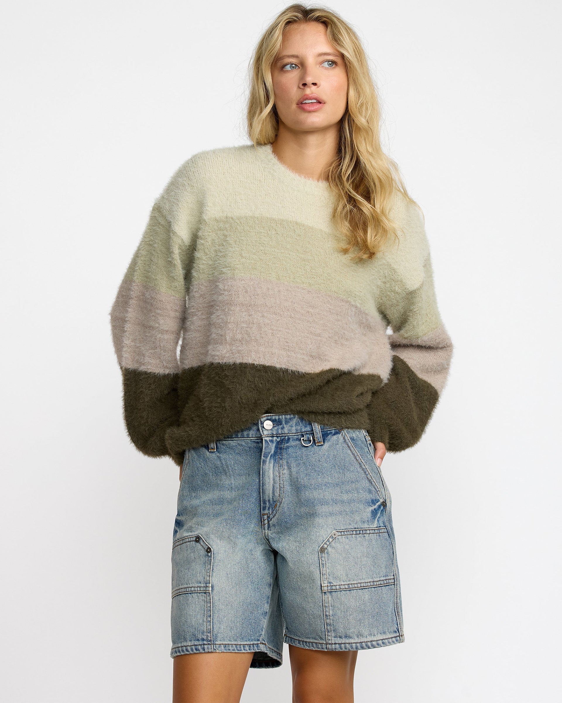 RVCA Women's Chainmail Short II - Light Vintage Indigo