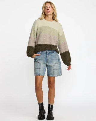 RVCA Women's Chainmail Short II - Light Vintage Indigo