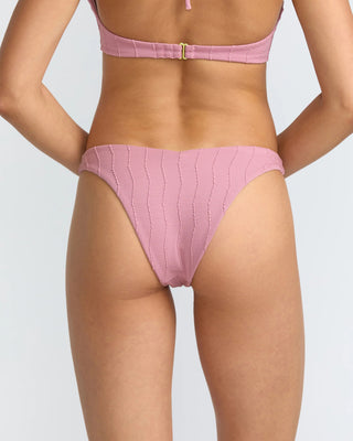 RVCA Women's Chevy Grooves V FT Medium French Bikini Bottom - Amethyst Smoke