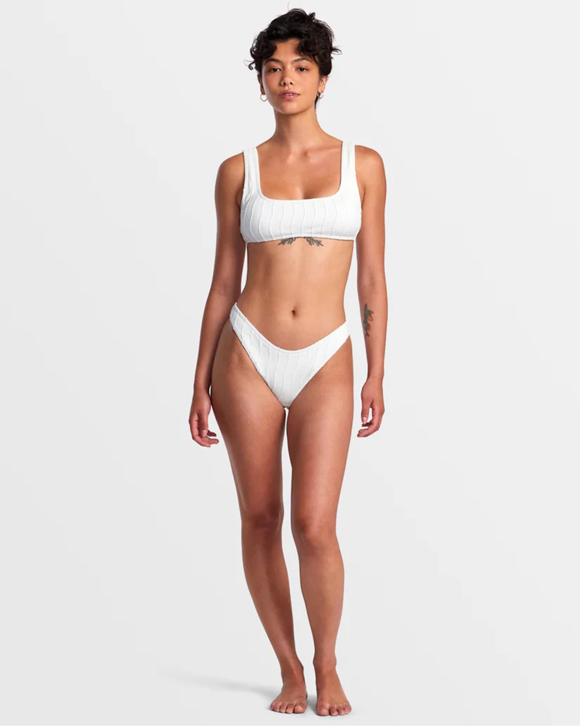 RVCA Women's Chevy Grooves Laceback Bralette Bikini Top