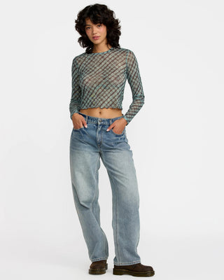RVCA Women's Coco II Denim Pant - Light Vintage Indigo