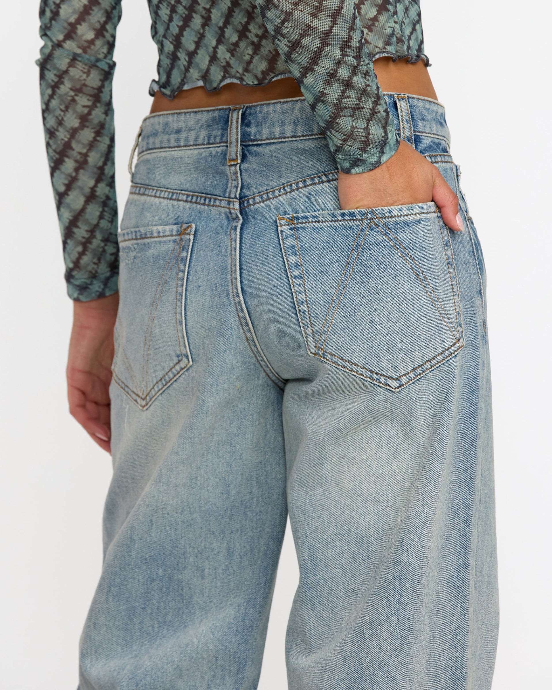 RVCA Women's Coco II Denim Pant - Light Vintage Indigo