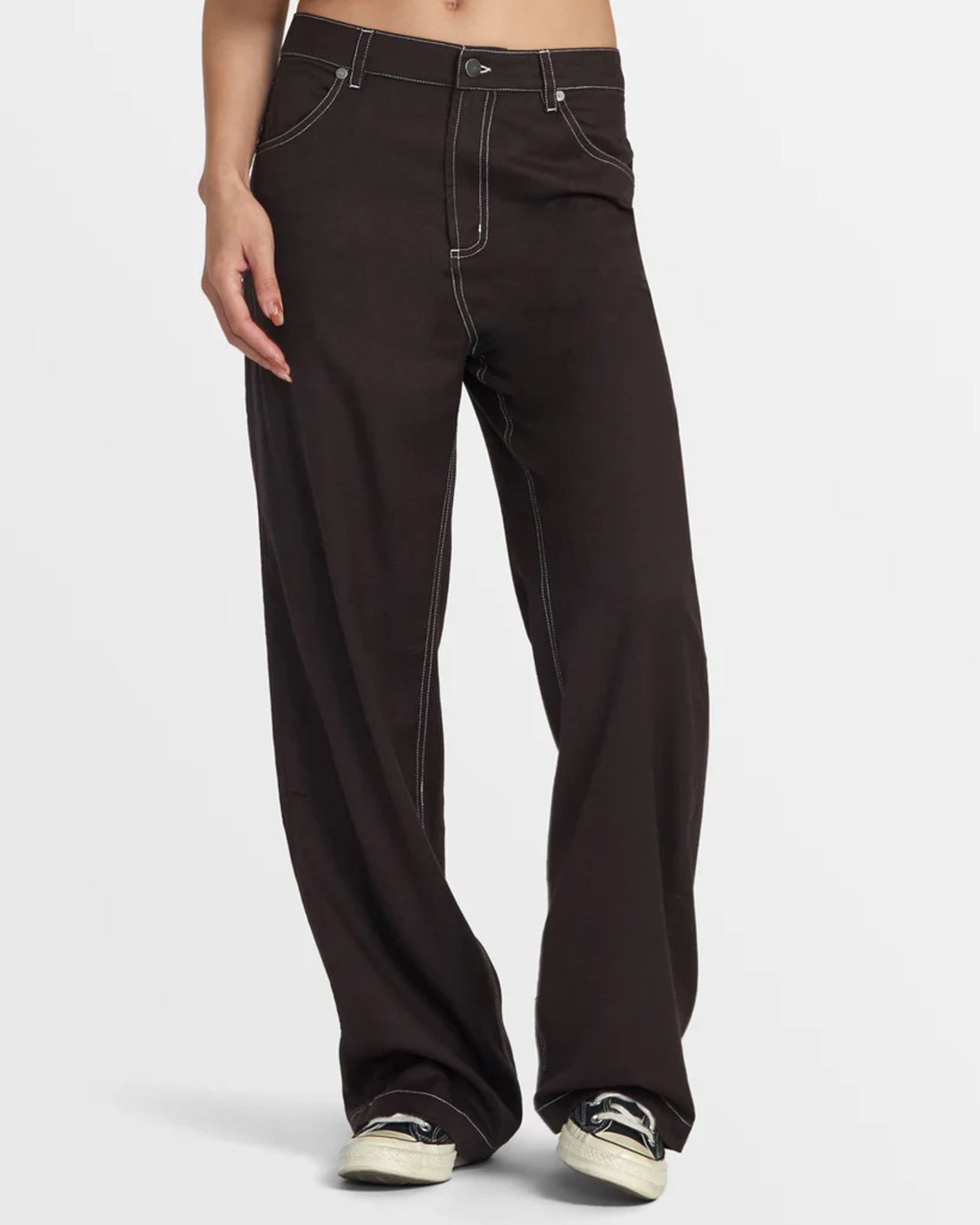 RVCA Women's Coco Pants - Chocolate Torte