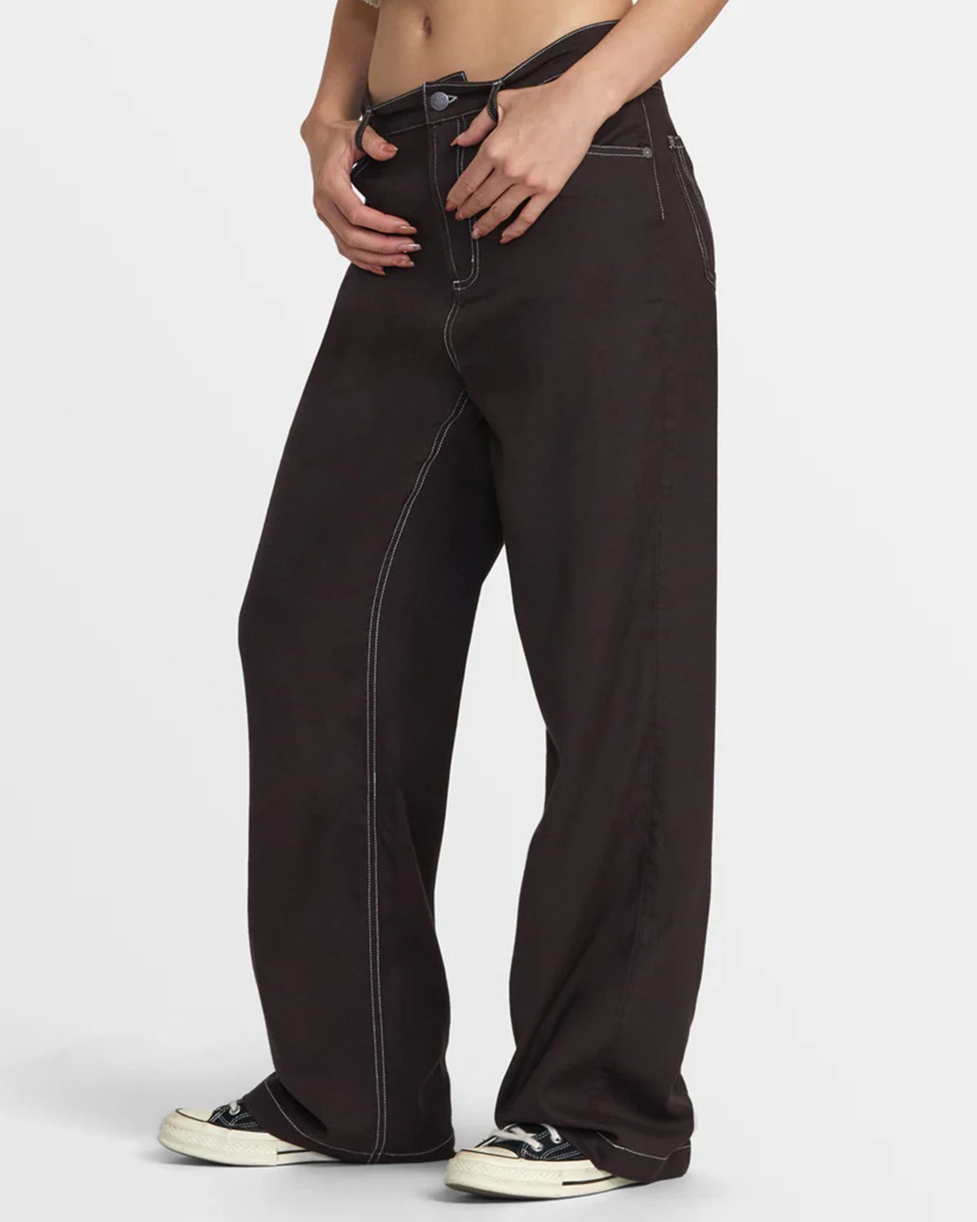 RVCA Women's Coco Pants - Chocolate Torte