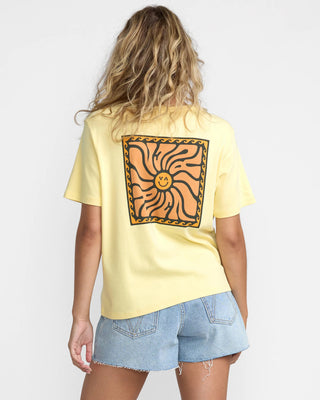 RVCA Women's Daily Short Sleeve T-Shirt - Sunrise