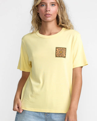 RVCA Women's Daily Short Sleeve T-Shirt - Sunrise