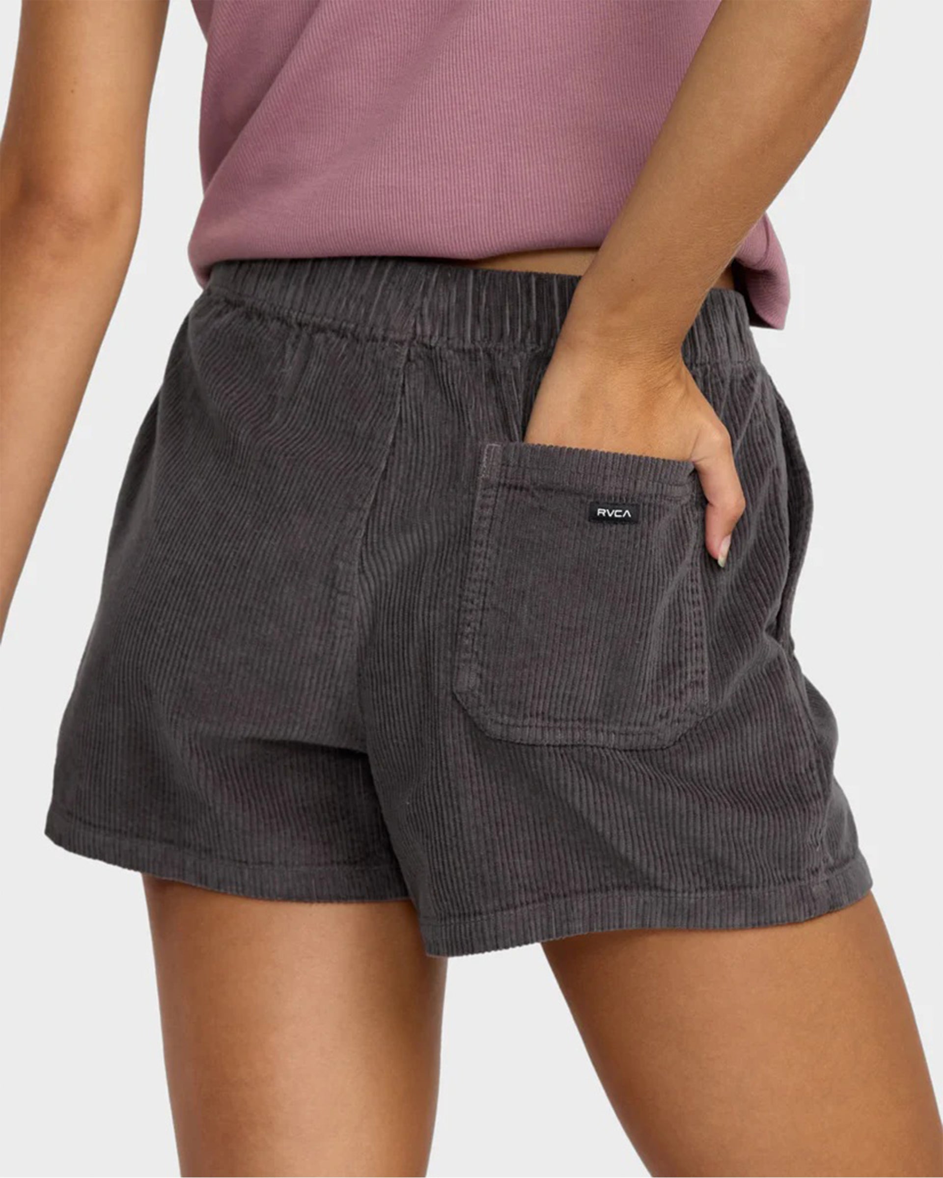 Daylight Elastic Waist Corduroy Short - Gravel