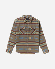 RVCA Dayshift Blanket Flannel Long Sleeve Shirt - Mushroom
