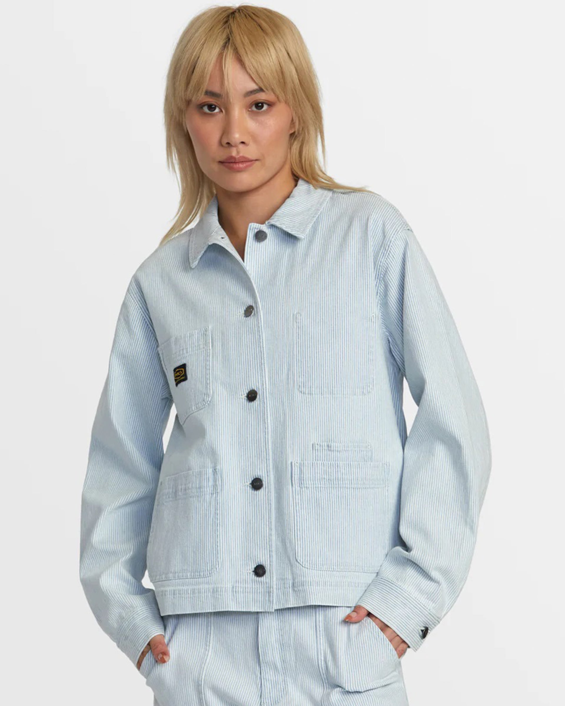 RVCA Women's Dayshift Chore Jacket - Blue Hickory