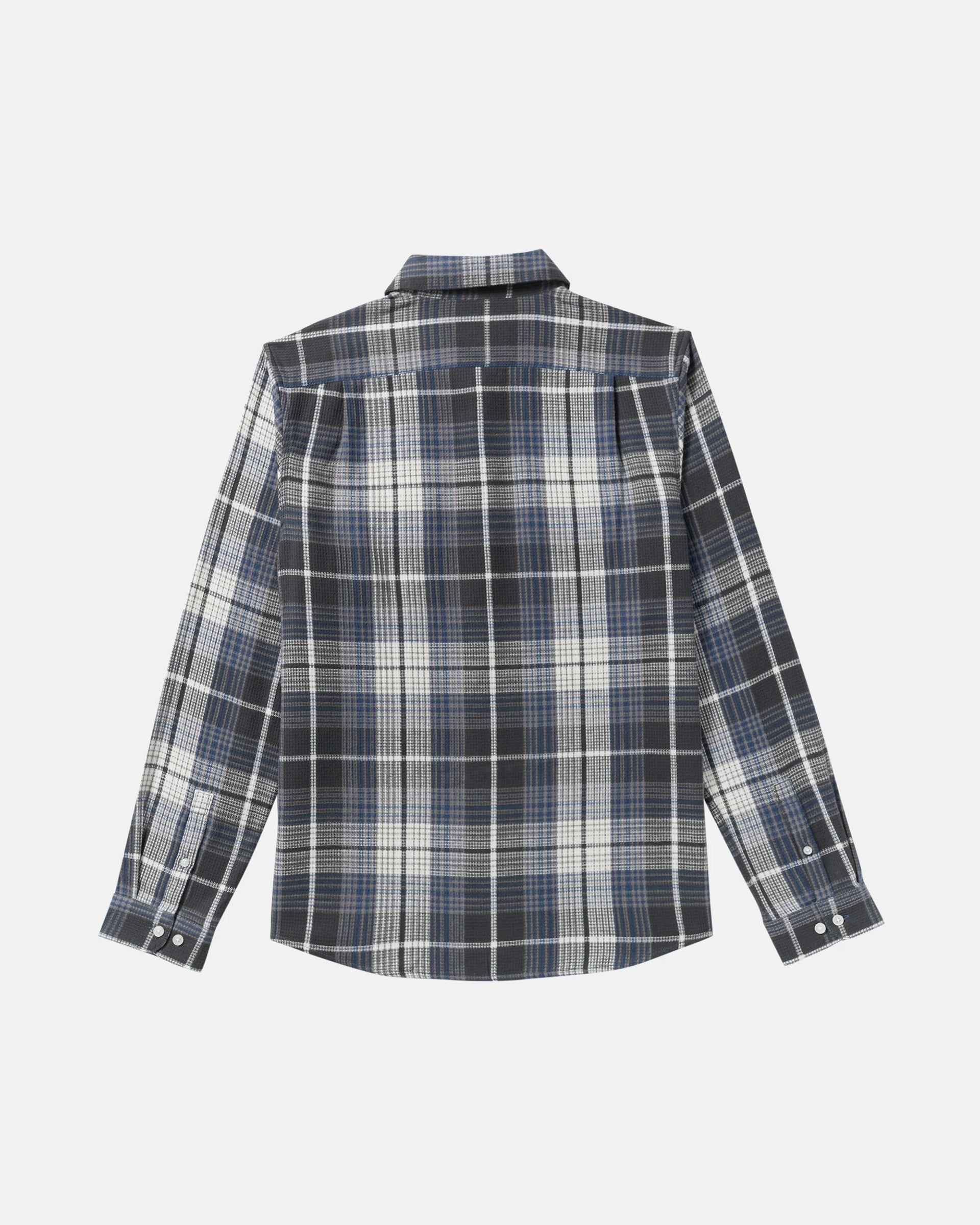 RVCA Dayshift Flannel Long Sleeve Shirt - Black Plaid