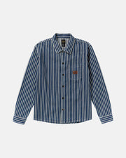 RVCA Dayshift Hickory Overshirt - Dark Denim