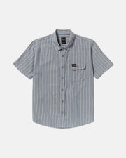 RVCA Dayshift Stripe II Short Sleeve Shirt - Chambray