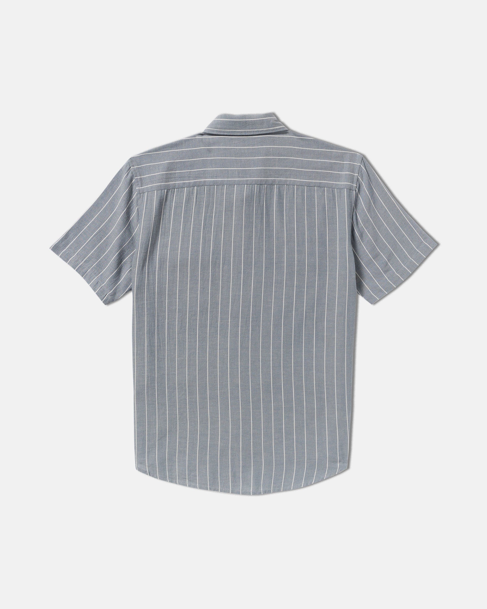 RVCA Dayshift Stripe II Short Sleeve Shirt - Chambray