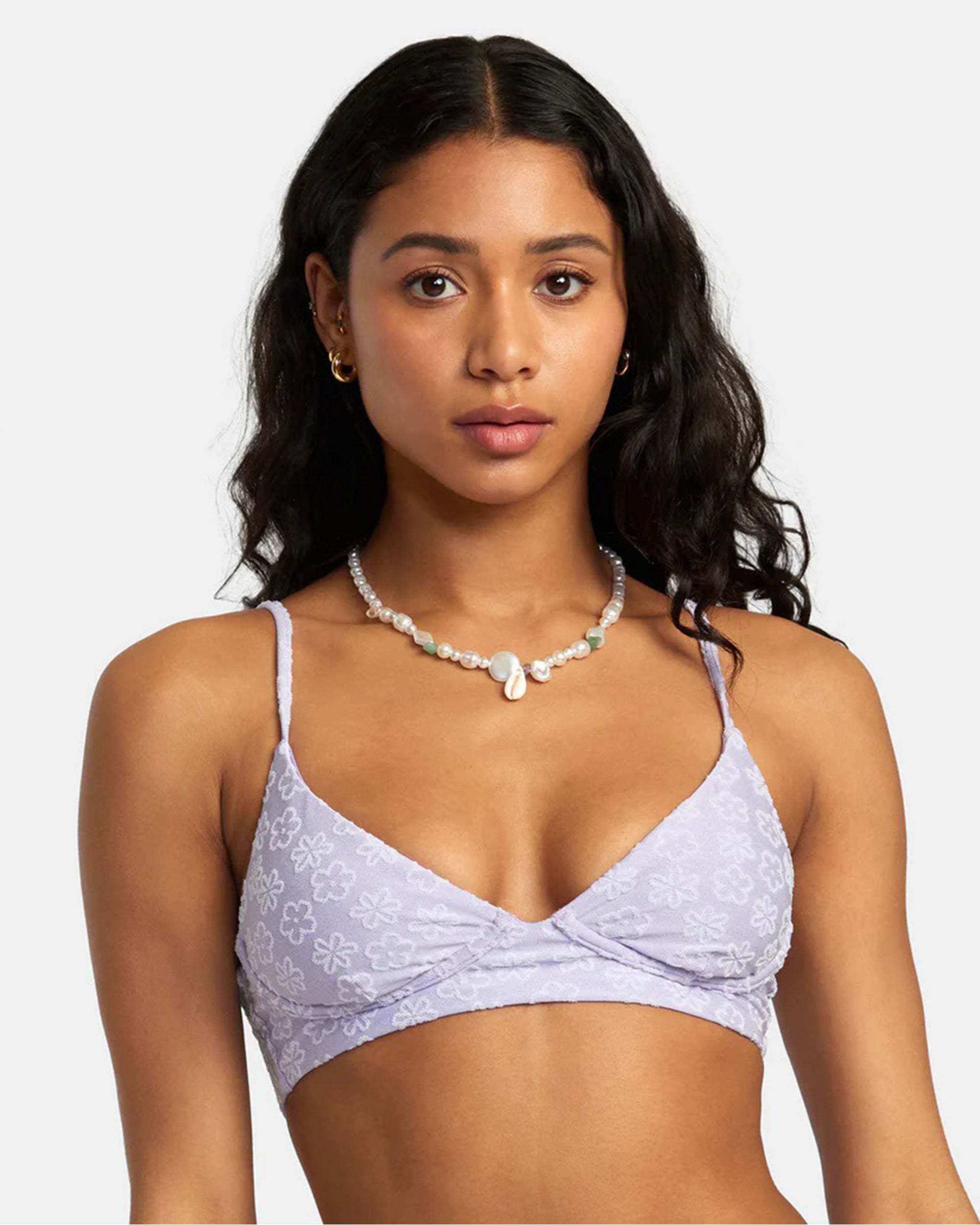 RVCA Women's Delia High Triangle Bikini Top