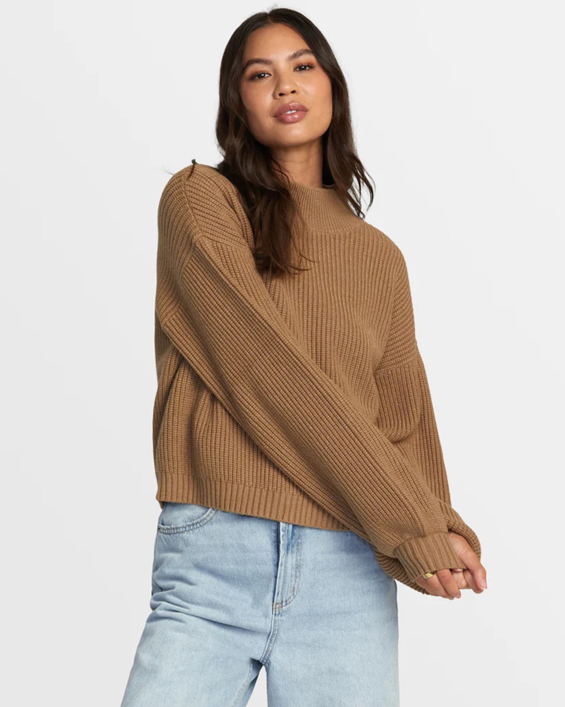 RVCA Women's Dream Cycle Turtleneck Sweater - Ermine