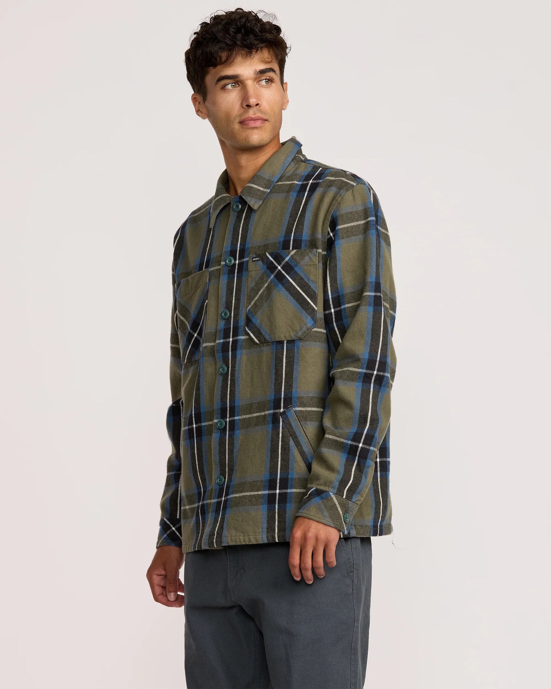 RVCA Flight Risk Shirt Jacket - Hunter Green