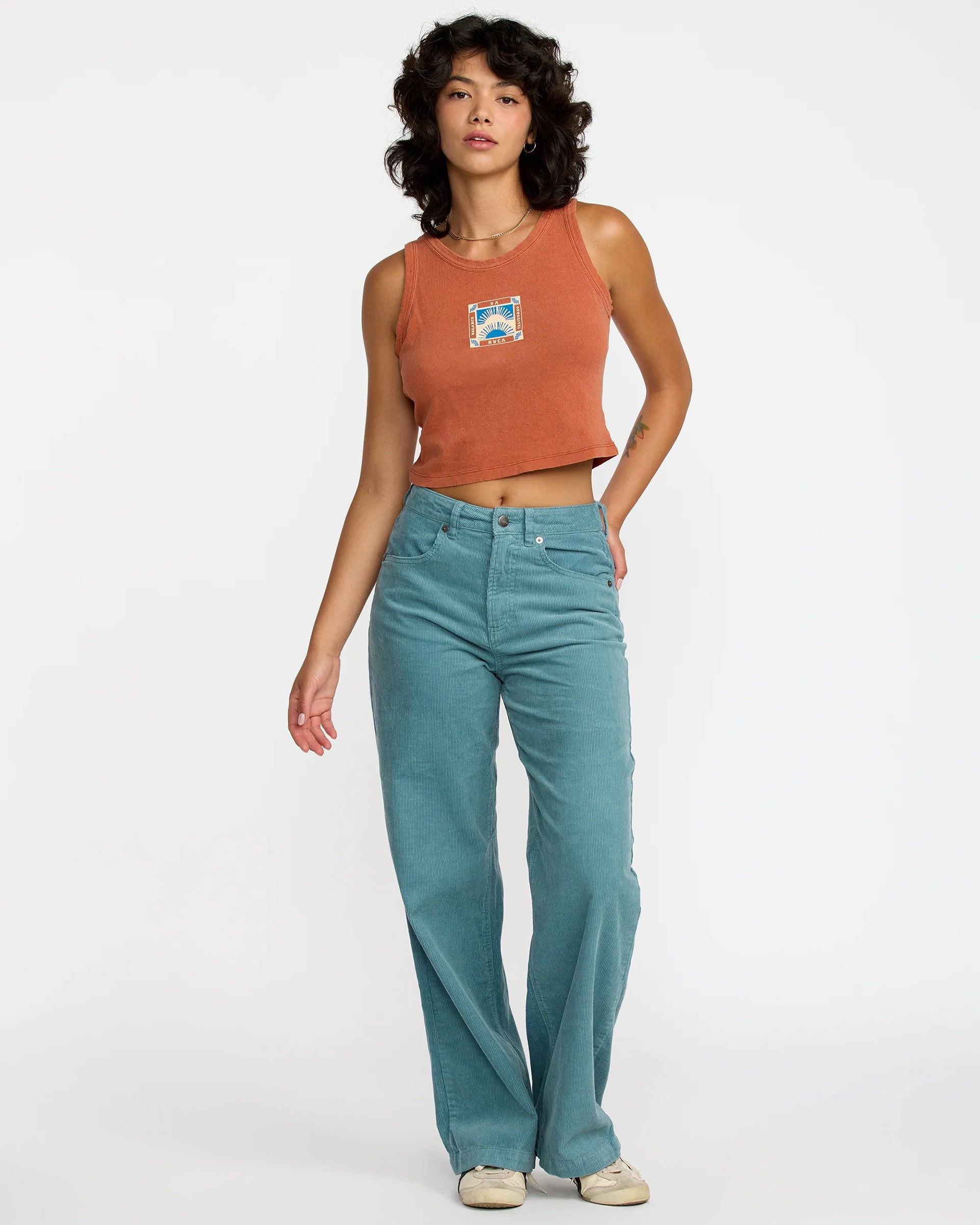 Flow Tank Top - Burnt Red Orange