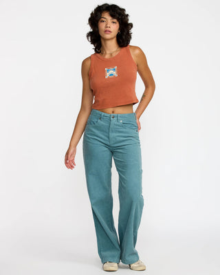 Flow Tank Top - Burnt Red Orange