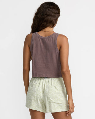 RVCA Women's Flow Tank Top - Coffee Bean