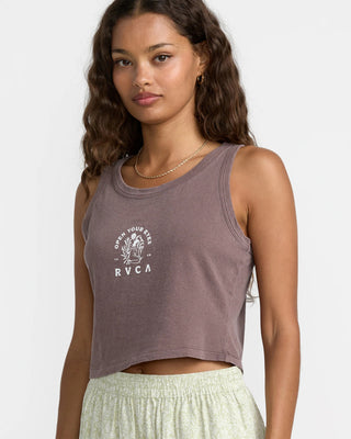 RVCA Women's Flow Tank Top - Coffee Bean