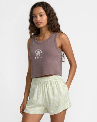 RVCA Women's Flow Tank Top - Coffee Bean
