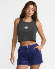 RVCA Women's Flow Tank Top - Washed Black