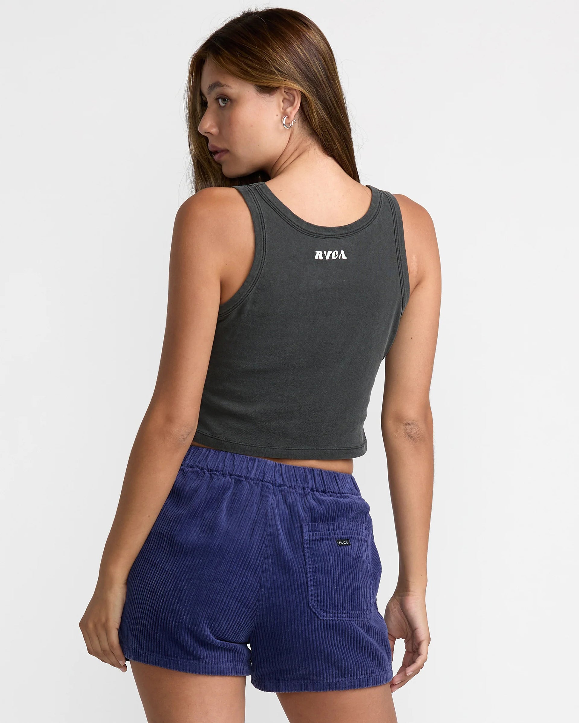 RVCA Women's Flow Tank Top - Washed Black