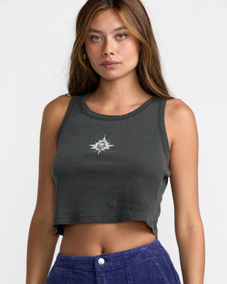 RVCA Women's Flow Tank Top - Washed Black